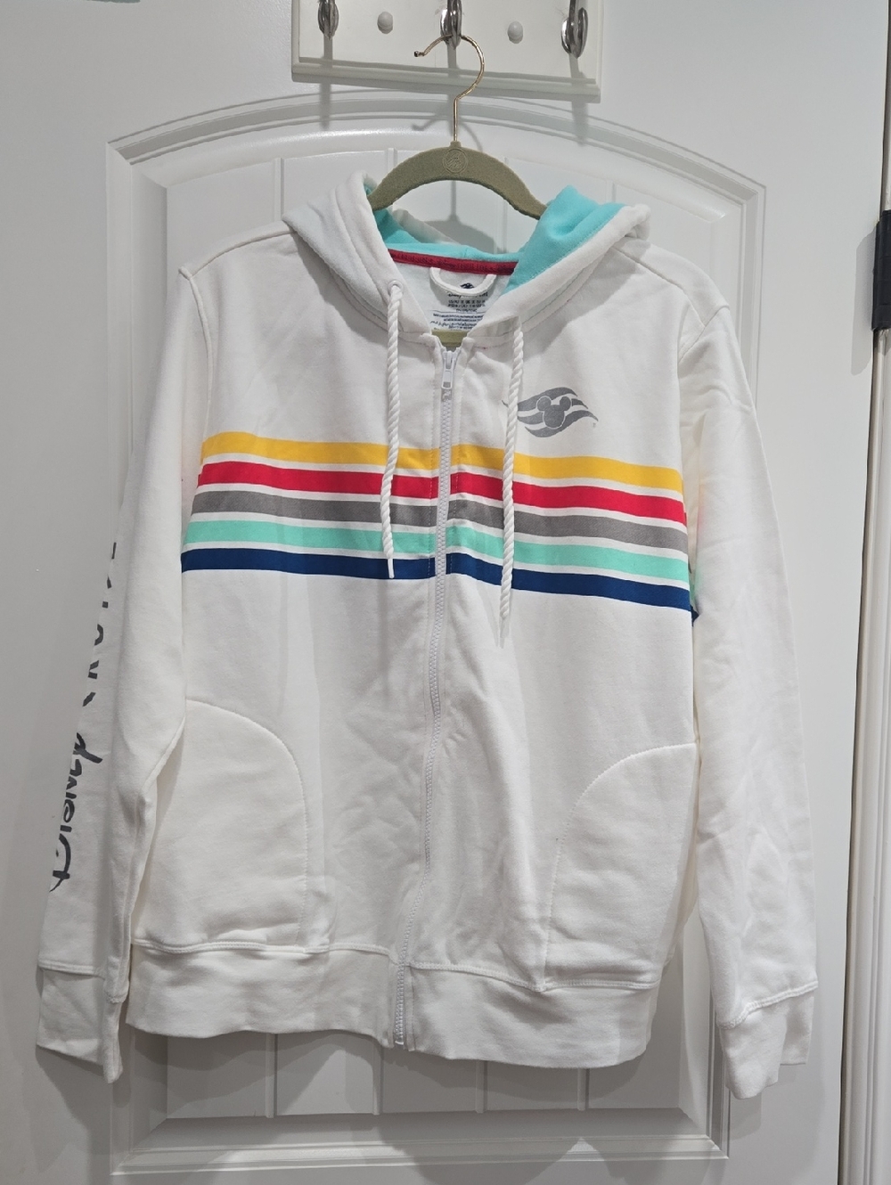 Disney Cruise Line White Zip-Up Hoodie
